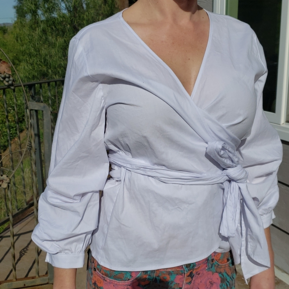 Pleione Long Sleeve Wrap Top